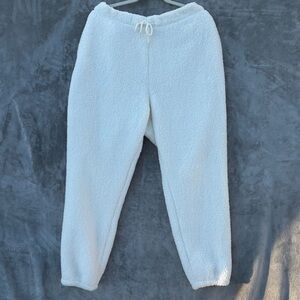 NWT Women’s White Sherpa Fleece Jogger Sweatpants – Cozy Lounge – Size XXL